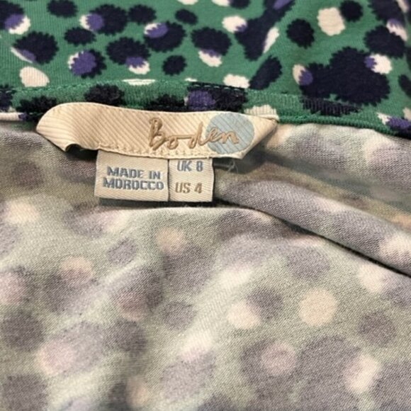 Boden Long Sleeve Poppies T-Shirt in Green – Size 4 - Picture 7 of 8